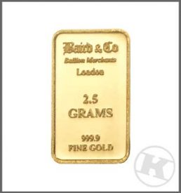 2.5 gram Gold Bar